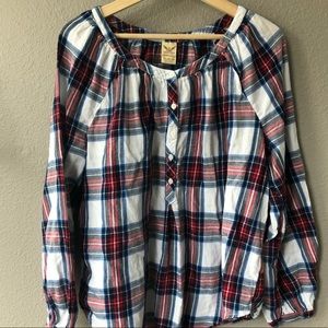 Plaid tunic top